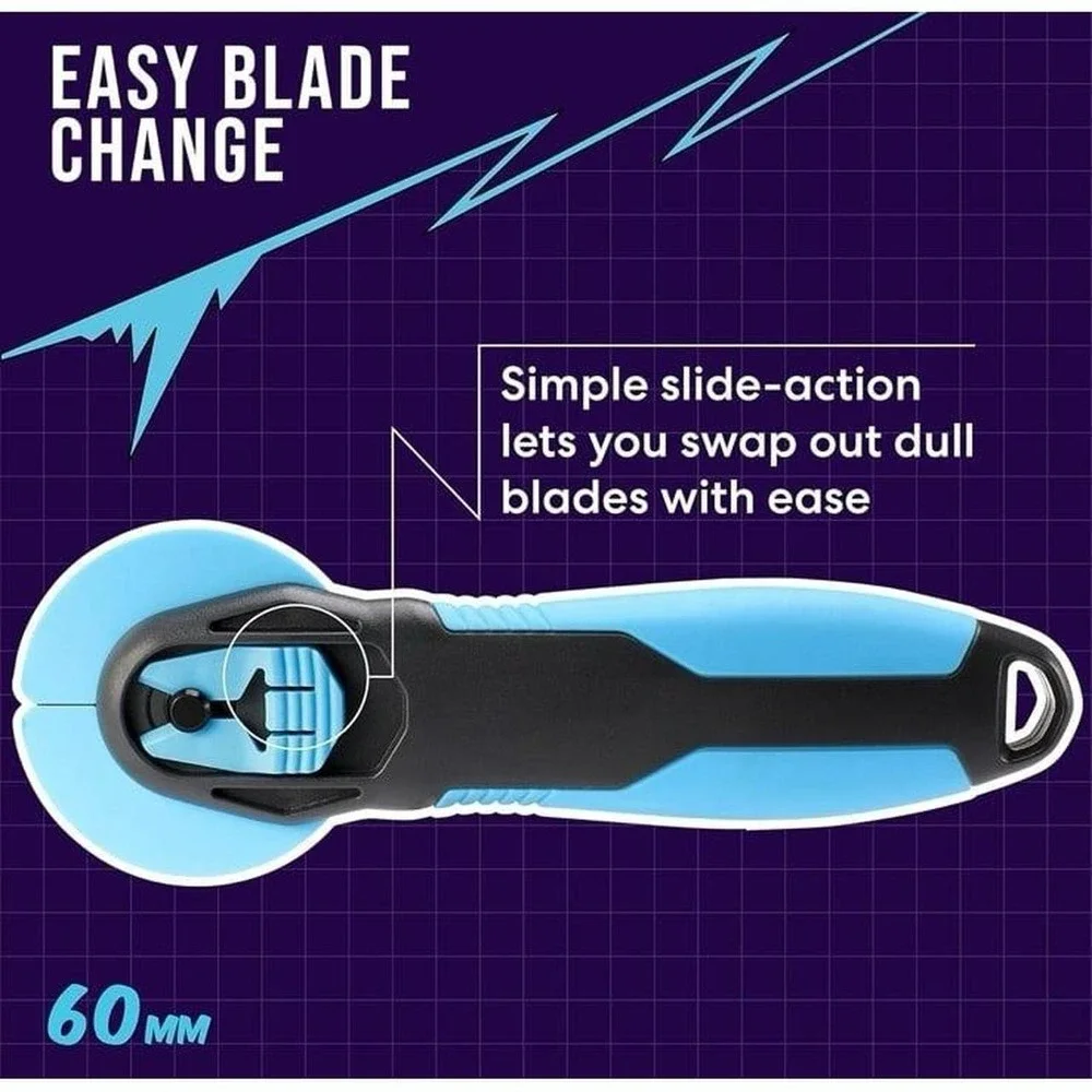 NEW Zoid Tools 60mm Rotary Cutter with Soft Touch Grip